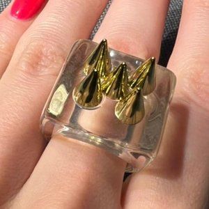 Acrylic ring "Spikes"